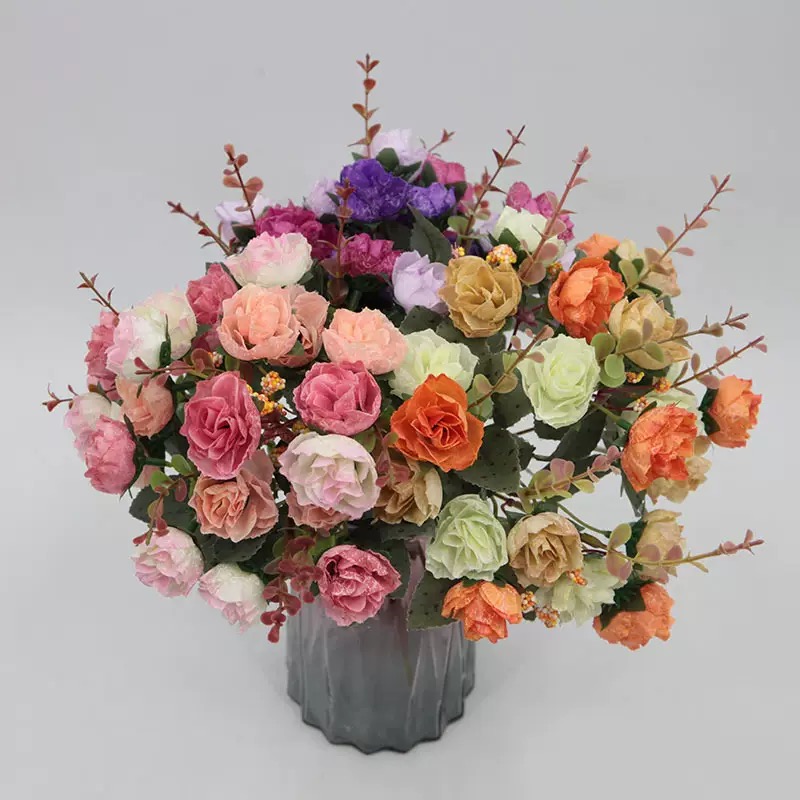 Supplier Wedding - FSDKX Großhandel Maßgefertigte Matte Blau-Violette Seiden-Tischblumen