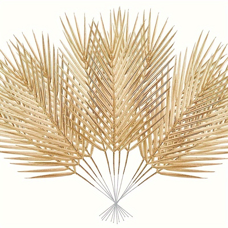 5 stücke goldene künstliche Pa – Flower Girl Basket Bewertung und Preis