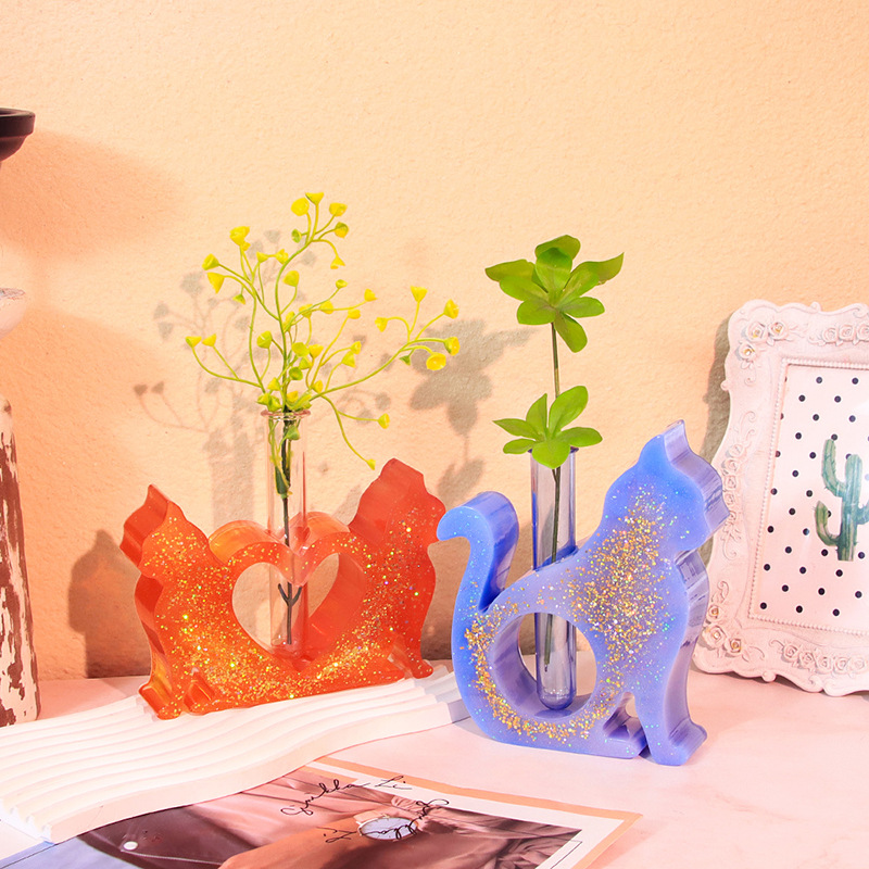 Katzenförmige Harzformen, Vase – Flower Girl Basket Bewertung und Preis