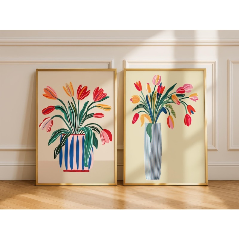 2 Stück Tulpenblumen-Leinwand- – Flower Girl Basket Bewertung und Preis